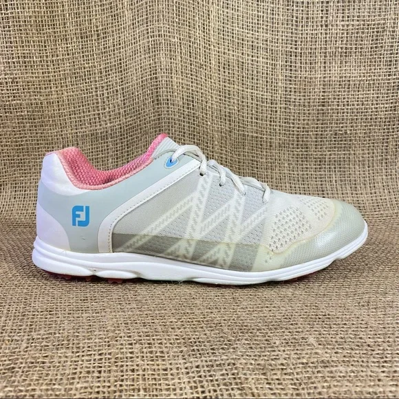 FootJoy Golf Shoes Sport  Spikeless Pink White  Size 9.5M - Picture 6 of 11